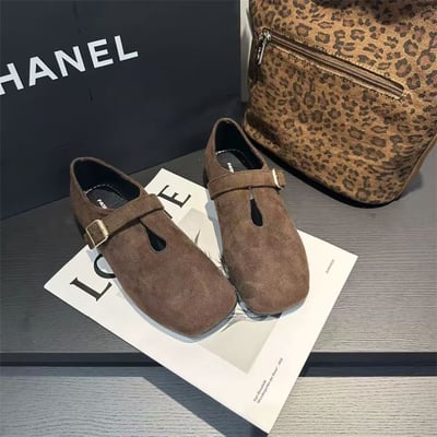 法式復古瑪麗珍鞋  方頭氣質豆豆鞋8