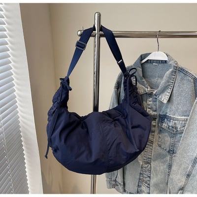 通勤休閒百搭 韓系風尼龍布流浪包 單肩斜挎包8