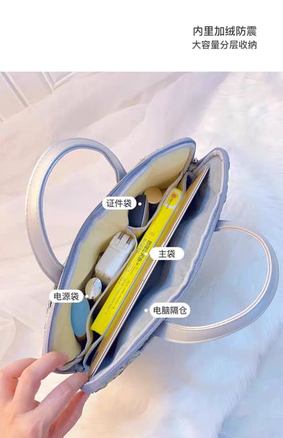 女華油畫風 刺繡多功能旅行電腦包7