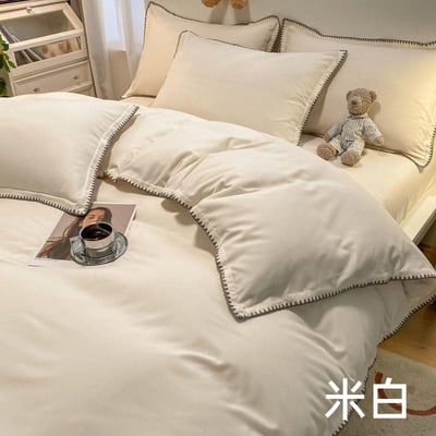 純色超柔水洗感四件套床包組8