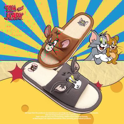 委託代購 正版貓和老鼠居家拖鞋 情侶款卡通棉麻拖鞋3