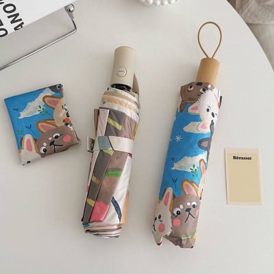 晴天汪汪折疊晴雨兩用自動傘2