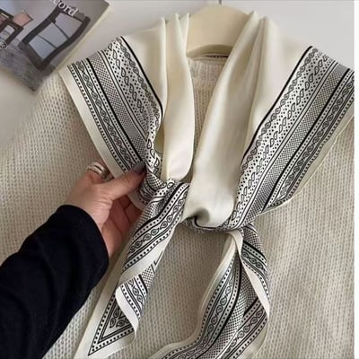 秋季新款時尚百搭圖騰三角巾  旅行拍照/外搭必備/系腰領巾4