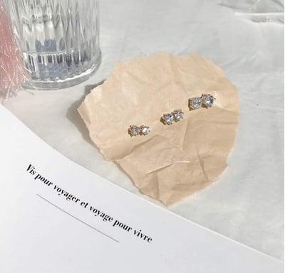 防過敏925銀針 超值六爪鑽耳釘六件組  現貨免運3