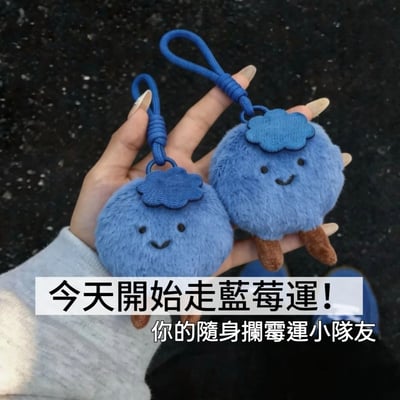 一起「藍莓運」攔霉運藍莓毛絨掛件1