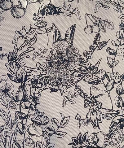 林中小兔子 刺繡花卉與兔多功能旅行電腦包5