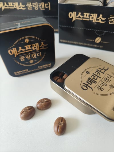 韓國復古感新版Cooling Espresso 義式濃縮/美式薄荷咖啡糖32g8