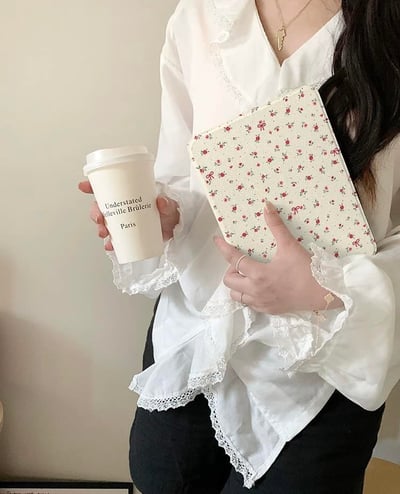 少女小碎花 浪漫玫瑰iPad平板保護套4