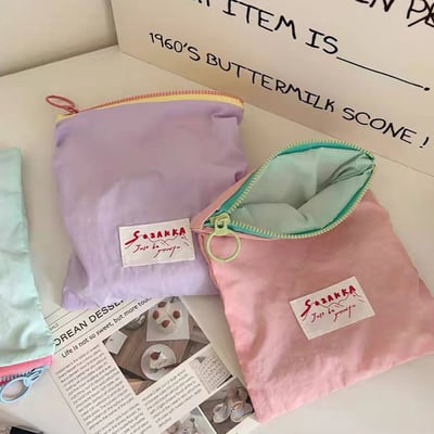 買一送三 韓系QQ馬卡龍色系撞色收納包4