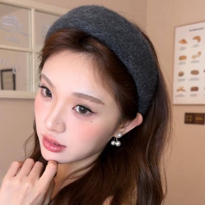 秋冬爆美！高顱頂時尚毛絨髮箍3入4