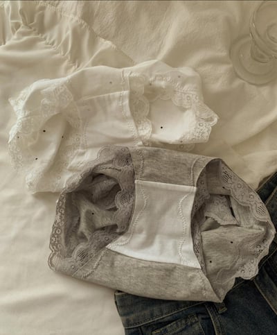 法式蝴蝶結復古風蕾絲內褲8