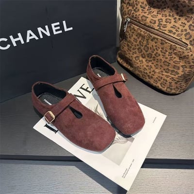 法式復古瑪麗珍鞋  方頭氣質豆豆鞋6