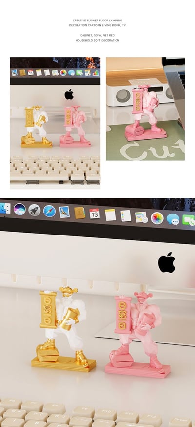 日富一日招財肌肉財神爺 迷你版一對組3