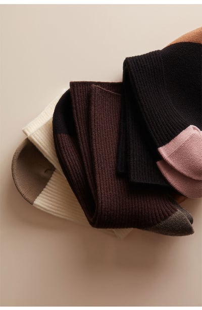 秋冬羊毛坑條撞色女襪中筒襪8