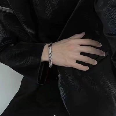 潮男款極簡風鈦鋼手鍊5