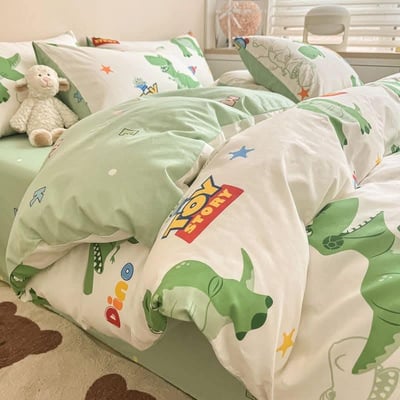 四季通用卡通風系列 抱抱龍全棉床包四件套  加大現貨3