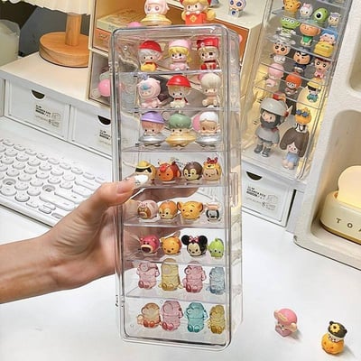 泡泡瑪特萌粒必備 透明壓克力展示盒可疊拆卸加收納架3