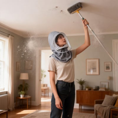 炒菜防油濺防油煙面罩 打掃清潔防灰塵面罩6