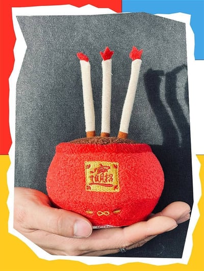 今天你會有好事發生 可愛毛絨香爐擺件7