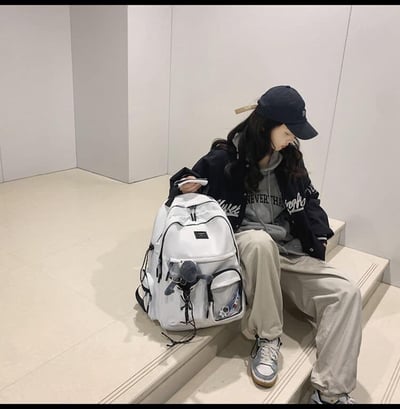 超大容量防潑水多格層雙肩包6