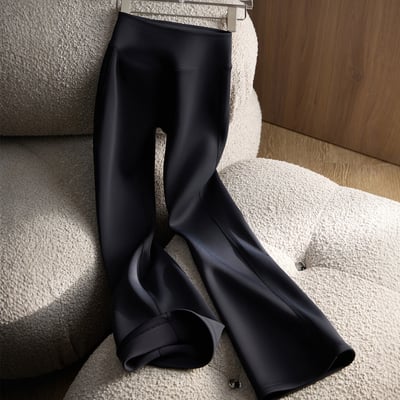 韓系雲朵感加絨喇叭褲1