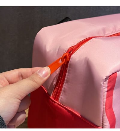 大眼睛撞色便當包 可愛保溫手提午餐袋7