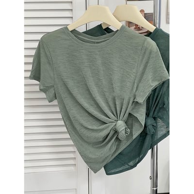 夏季竹節紗透氣美背T恤2