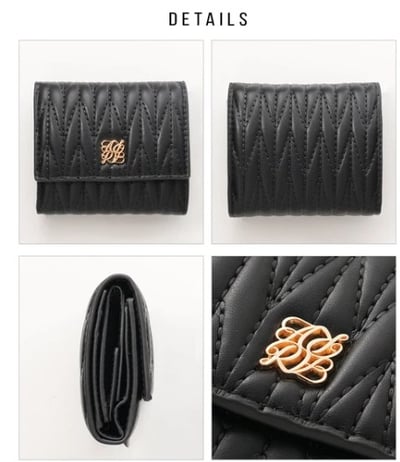 日本  菱格壓紋三折迷你錢包10