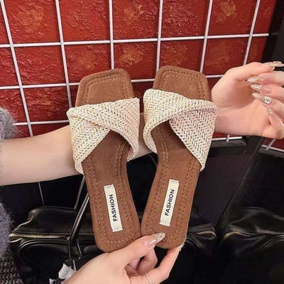 2026春夏新款法式編織一字拖鞋8
