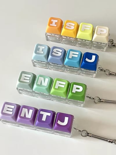 MBTI客製鍵帽試軸器 個性姓名掛飾鑰匙圈1