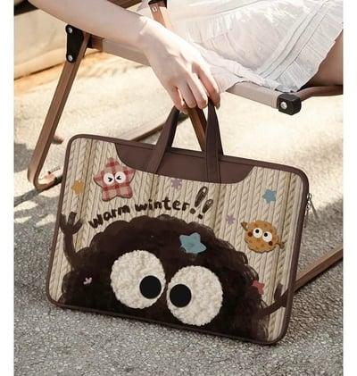 灰塵精靈 小煤球插畫風多功能旅行電腦包6