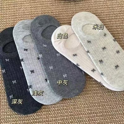 日系蝴蝶結隱形船襪10雙5