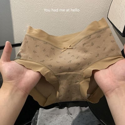 韓版復古碎花純棉內褲 柔軟親膚低腰三角褲舒適內褲4件組3