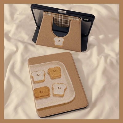 日系笑臉吐司360°旋轉 iPad 保護套5