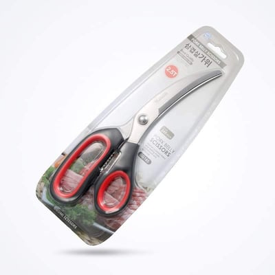 出口韓國曲線型彎曲剪刀燒肉剪刀6