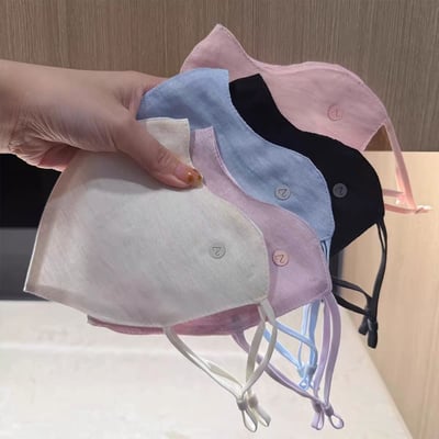 春夏必備透氣防紫外線 高顏值亞麻天絲防曬口罩6