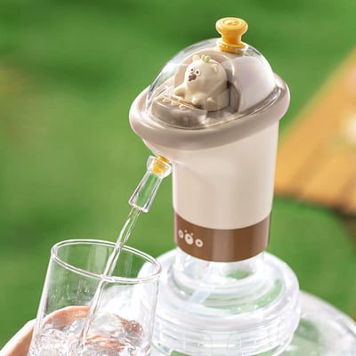 可愛造型  方便實用 家用桶装水電動抽水器8