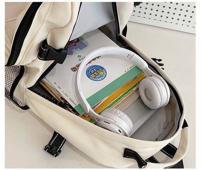 新款大容量雙肩包 初高中＆小學高年級適用 附可愛玩偶掛飾四色可選11