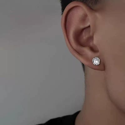 男款高級感純銀氣質耳環組3