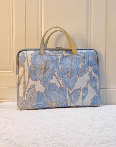 勿忘我 刺繡多功能旅行電腦包1