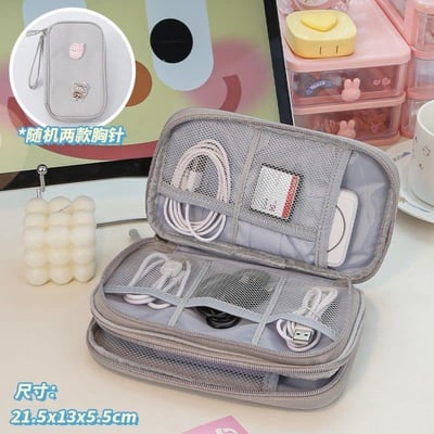 攜帶式收納滿分數據線電子用品收納包5