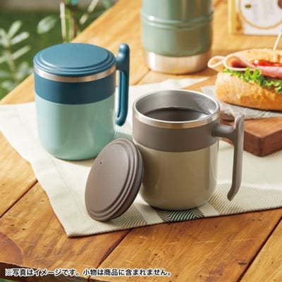 日本 雙層防燙 不鏽鋼密封保溫馬克杯 350ml（2入組／顏色隨機3
