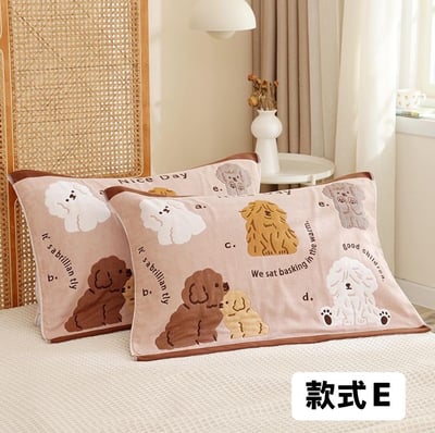 八層紗布舒適純棉多款枕頭套枕套5