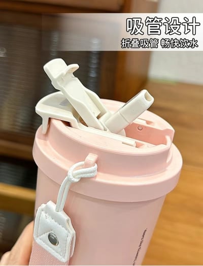 花季系列保溫咖啡杯 不鏽鋼內膽 500ml保溫保冷隨行杯10