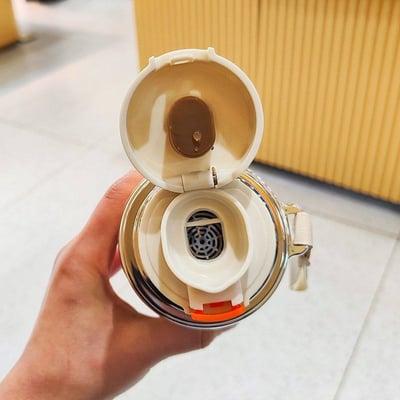 黑白色系蓋可當杯 外出便攜保溫杯3