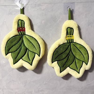 柚子葉擦手巾 擦掉晦氣的小儀式 加厚吸水可愛掛式手巾4