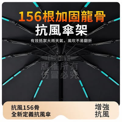 156骨全自動晴雨傘｜大傘面・抗風・防曬・一鍵開收 9/4結單2