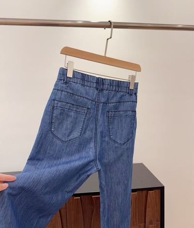 韓國訂單款超薄夏季闊腿牛仔褲8