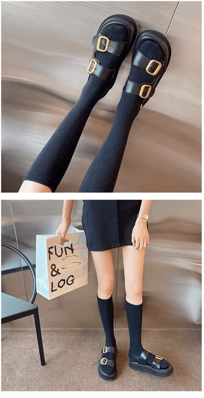 2026夏季新款 百搭增高金屬扣厚底涼鞋6