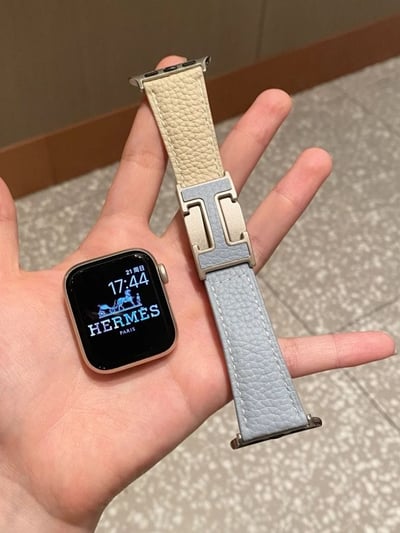 新款皮革摺疊磁吸扣蘋果錶帶2